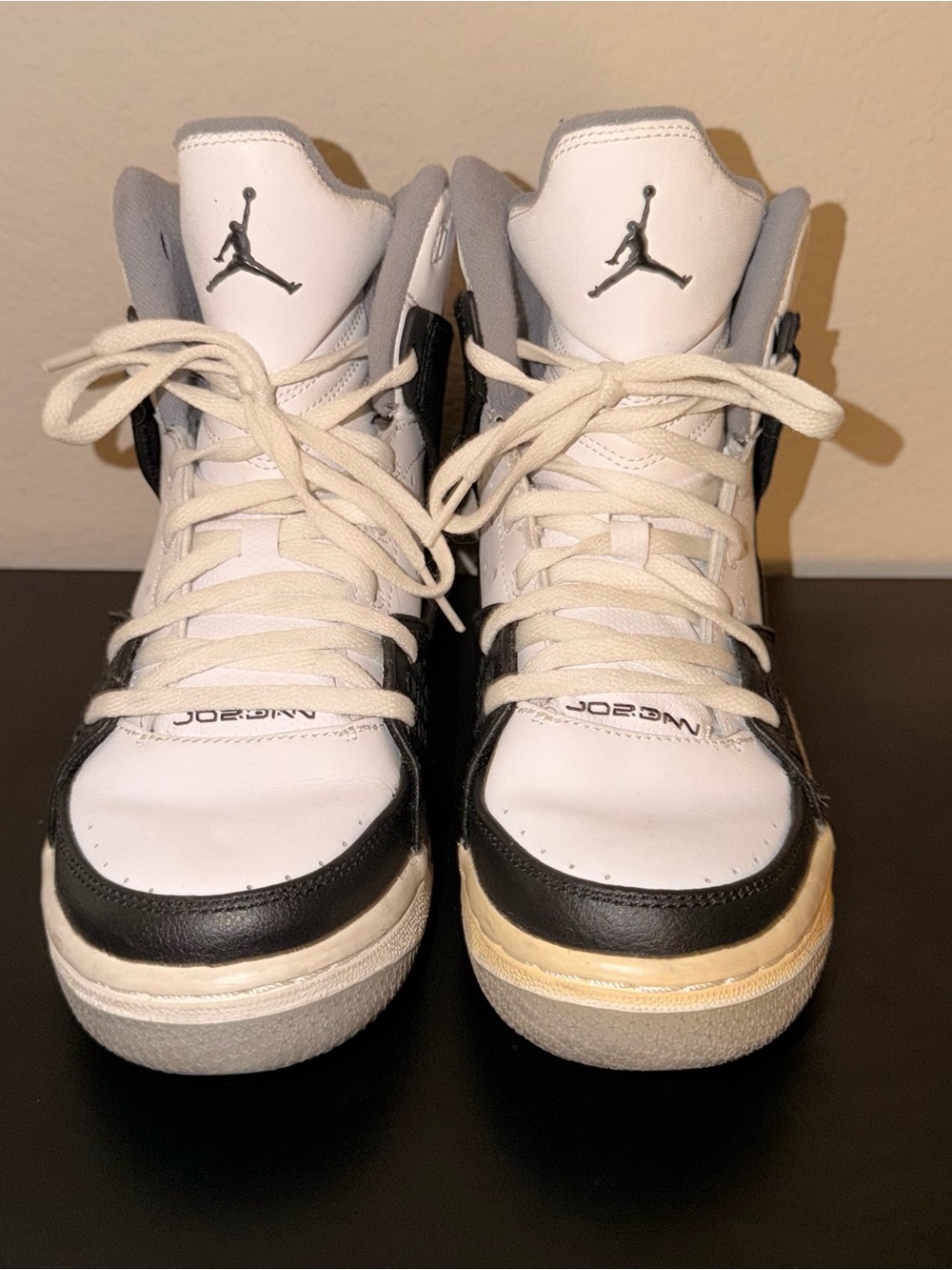 Jordan SC-1 “Stealth” High Top Basketball Sneakers White, Black, & Gray